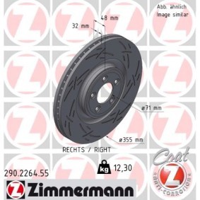 Bremsscheibe 290.2264.55 von ZIMMERMANN günstig für 138,40 € online kaufen