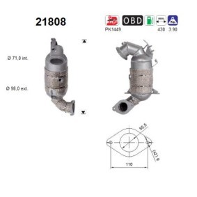 Acquista Catalizzatore da AS online per Astra Mk VII (K) Station Wagon (B16) a prezzi moderati