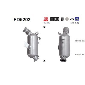 Partikelfilter (DPF) von AS für C-Klasse T-modell (S205) günstig online kaufen