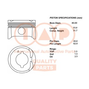 Kolben für RENAULT von IAP QUALITY PARTS