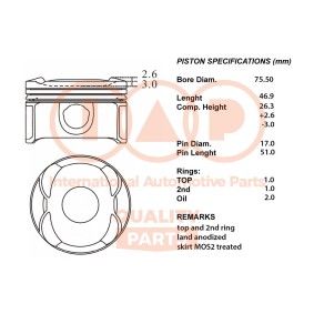 Kolben für CITROËN von IAP QUALITY PARTS