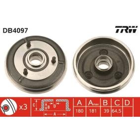 Achetez des Tambour de frein TRW DB4097 à prix pour 36,06 €