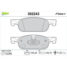 Bremsbeläge 302243 von VALEO günstig für 26,85 € online kaufen