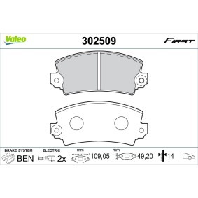 Acquista Kit pastiglie freni da VALEO 302509 a buon mercato per soli 18,77 €