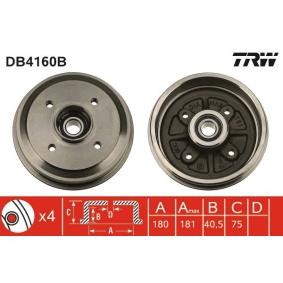Acquista Tamburo freno da TRW DB4160B a buon mercato per soli 124,05 €