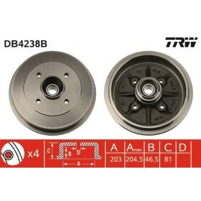 Acquista Tamburo freno da TRW DB4238B a buon mercato per soli 97,62 €