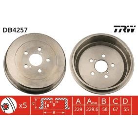 Compre Tambor de travão da TRW DB4257 a um preço baixo por 56,14 €