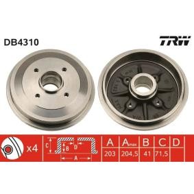 Acquista Tamburo freno da TRW DB4310 a buon mercato per soli 53,71 €