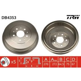 Compre Tambor de travão da TRW DB4353 a um preço baixo por 249,38 €