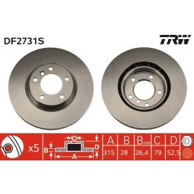 Acquista Disco freno da TRW DF2731S a buon mercato per soli 51,46 €