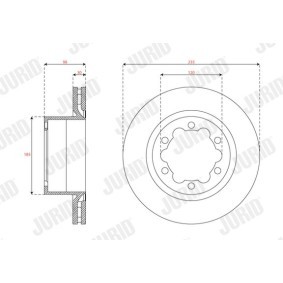 Acquista Disco freno da JURID 563751JC-1 a buon mercato per soli 83,45 €