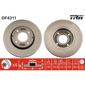 Køb Bremseskive af TRW DF4311 til den lave pris 428,49 DKK