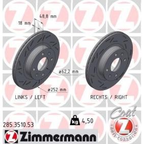 Bremsscheibe 285.3510.53 von ZIMMERMANN günstig für 85,41 € online kaufen