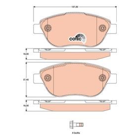 Achetez des Plaquettes de frein TRW GDB1750 à prix pour 46,73 €