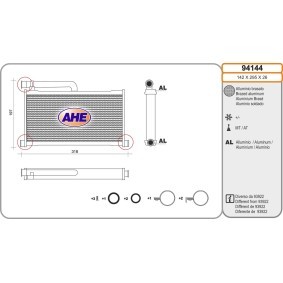 Compre Permutador de calor, aquecimento do habitáculo da AHE 94144 a um preço baixo por 109,67 €