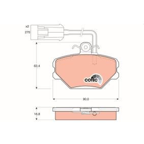 Bremsbeläge GDB852 für FSO