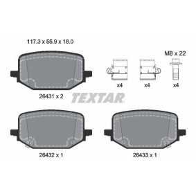 Acquista Kit pastiglie freni da TEXTAR 2643102 a buon mercato per soli 109,02 €
