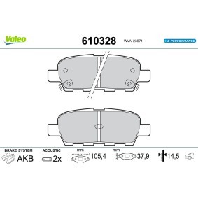 Acquista Kit pastiglie freni da VALEO 610328 a buon mercato per soli 24,58 €