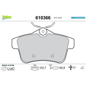Acquista Kit pastiglie freni da VALEO 610366 a buon mercato per soli 39,89 €