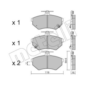 Acquista Kit pastiglie freni da METELLI 22-0050-5 a buon mercato per soli 24,16 €