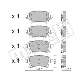 Acquista Kit pastiglie freni da METELLI 22-1376-0 a buon mercato per soli 29,45 €