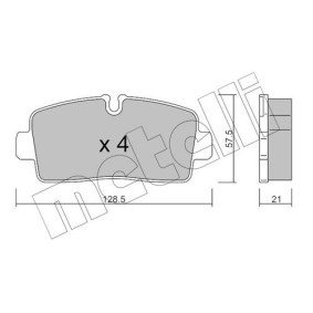 Acquista Kit pastiglie freni da METELLI 22-1380-0 a buon mercato per soli 35,18 €