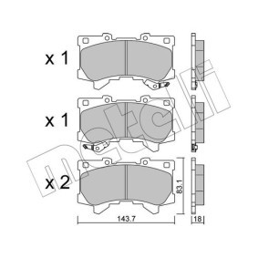 Acquista Kit pastiglie freni da METELLI 22-1401-0 a buon mercato per soli 52,65 €