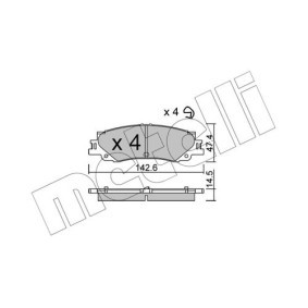 Acquista Kit pastiglie freni da METELLI 22-1402-0 a buon mercato per soli 27,15 €