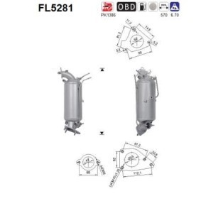 Achetez des Filtre à particules AS FL5281 à prix pour 905,95 €