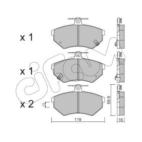 Acquista Kit pastiglie freni da CIFAM 822-050-5 a buon mercato per soli 68,05 €