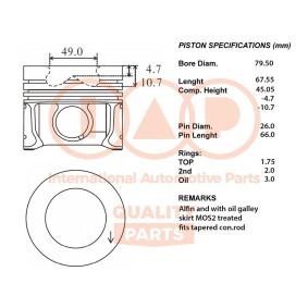 Kolben für SEAT von IAP QUALITY PARTS
