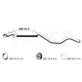 Mittelschalldämpfer 696036