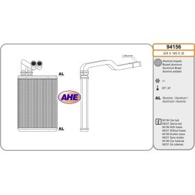 Compre Permutador de calor, aquecimento do habitáculo da AHE 94156 a um preço baixo por 167,16 €