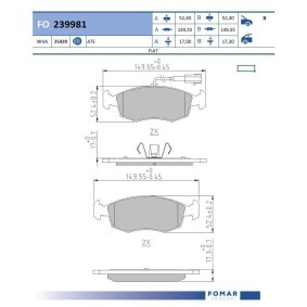 Osta Jarrupalat, levyjarru FOMAR Friction:llä FO 239981 edullisesti hintaan 27,64 €