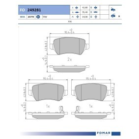 Bremsbeläge FO 249281 für Ceed III Kasten / Kombi (CD) für 18,35 CHF