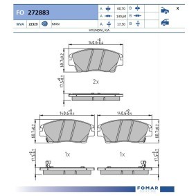 Köp Bromsbelägg av FOMAR Friction FO 272883 till det låga priset 395,14 kr