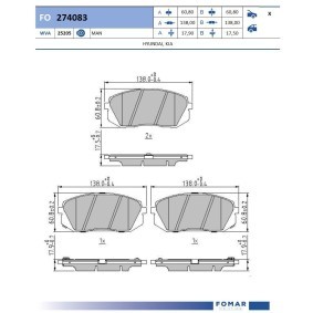 Köp Bromsbelägg av FOMAR Friction FO 274083 till det låga priset 282,94 kr