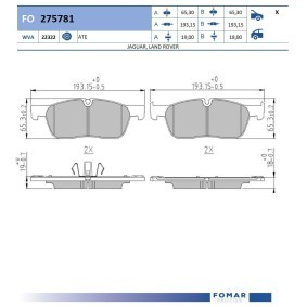 Køb Bremseklodser af FOMAR Friction FO 275781 til den lave pris 377,48 DKK