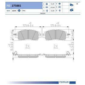 Compre Pastilhas de travão da FOMAR Friction FO 275881 a um preço baixo por 19,07 €