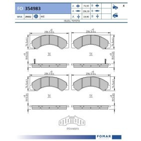 Kjøp Bremseklosser av FOMAR Friction FO 354983 til den lave prisen 535,88 NOK