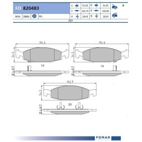 Compre Pastilhas de travão da FOMAR Friction FO 820483 a um preço baixo por 26,26 €