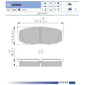 Compre Pastilhas de travão de FOMAR Friction online para Sequoia II (XK60) a preços moderados