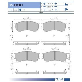 Compre Pastilhas de travão da FOMAR Friction FO 857881 a um preço baixo por 18,04 €