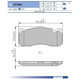 Bremsbeläge von FOMAR Friction FO 875681
