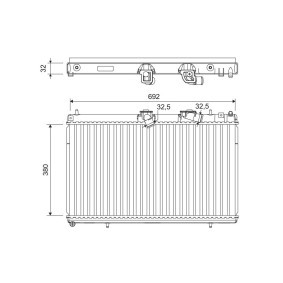 Achetez des Radiateur du moteur VALEO 701214 à prix pour 176,45 €