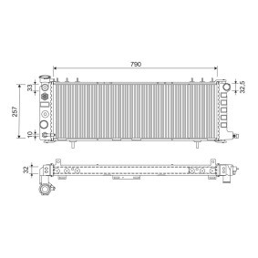 Achetez des Radiateur du moteur VALEO 701454 à prix pour 61,31 €