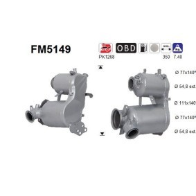 Achetez des Filtre à particules (FAP) de chez AS en ligne pour Caddy Alltrack IV Van (SAA) à prix modérés