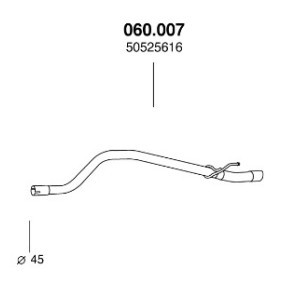 Achetez des Raccord de tuyau, système d'échappement PEDOL 060.007 à prix pour 69,35 €