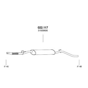 Acquista Marmitta centrale da PEDOL 022.117 a buon mercato per soli 132,76 €
