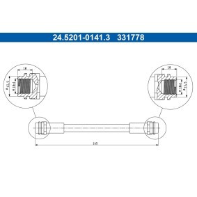 Compre Mangueira de travão de ATE online para POLO VIVO Hatchback a preços moderados